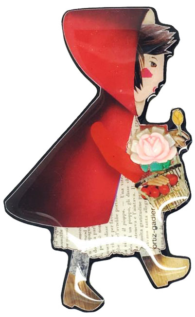 Little Red Riding Hood Brooch - at work